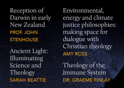 Wellington Winter Lecture Series 2021: Science and Faith
